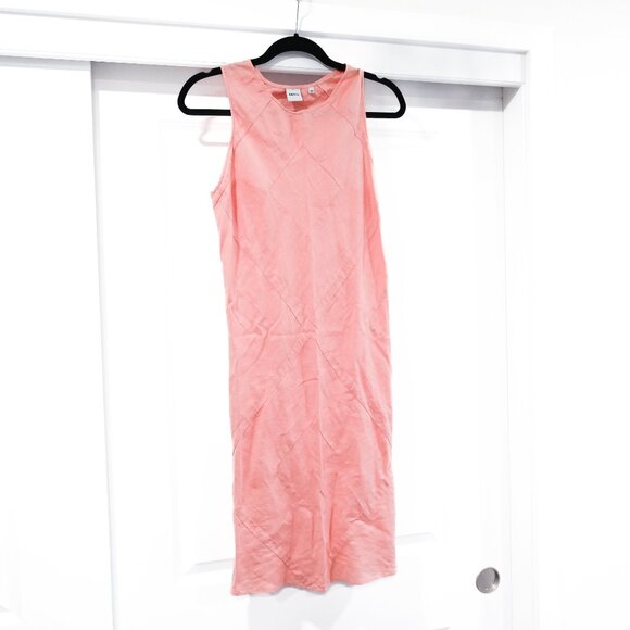 Aspesi Medium 100% Linen Peach Summer Shift Dress - Picture 2 of 9